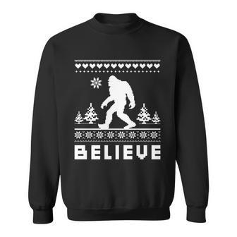 Bigfoot Believe Ugly Christmas Sweater Sasquatch Sweatshirt - Thegiftio UK