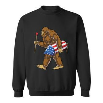 Bigfoot Fireworks 4Th Of July Funny Boys Men Sasquatch Lover Sweatshirt - Monsterry