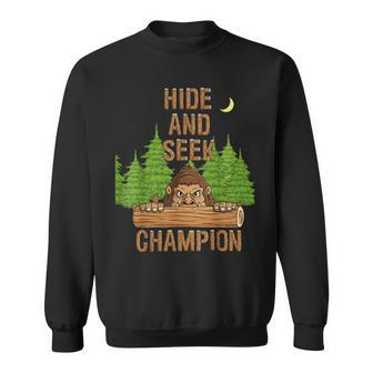 Bigfoot Hide And Seek Champion Funny Sasquatch Forest V2 Sweatshirt - Seseable