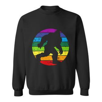Bigfoot Silhouette Colorful Rainbow Gay Lesbian Lgbtqa Top Gift Graphic Design Printed Casual Daily Basic Sweatshirt - Thegiftio UK