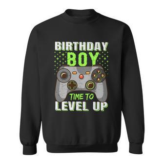 Birthday Boy Level Up Video Gamed Themed Birthday Party Graphic Design Printed Casual Daily Basic Sweatshirt - Thegiftio UK