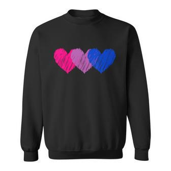 Bisexual Heart Bisexuality Bi Love Flag Lgbtq Pride Sweatshirt - Monsterry CA