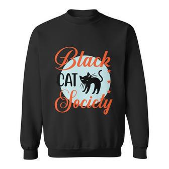 Black Cat Society Halloween Quote V2 Sweatshirt - Monsterry AU