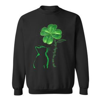 Black Cat St Patricks Day Shamrock You Are My Lucky Charm Men Women Sweatshirt Graphic Print Unisex - Thegiftio UK