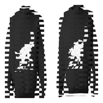 Black Cat White Cat Halloween Quote Men Women Sweatshirt Graphic Print Unisex - Thegiftio