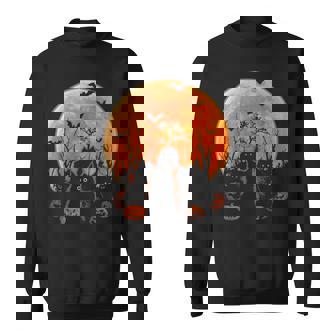 Black Cats Moon Pumpkin Funny Halloween Horror Sweatshirt - Thegiftio