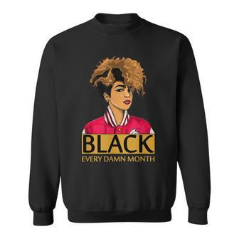 Black Girl Magic Melanin Afro Queen Black History Month Gift V2 Sweatshirt - Seseable