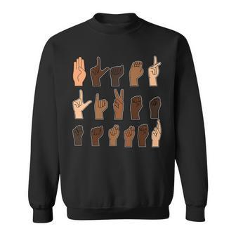 Black Lives Matter Sign Language Tshirt Sweatshirt - Monsterry