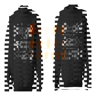 Black Lives Matter Sign Language V2 Sweatshirt - Thegiftio UK