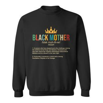 Black Mother Definition Crown Graphic Design Printed Casual Daily Basic Sweatshirt - Thegiftio UK