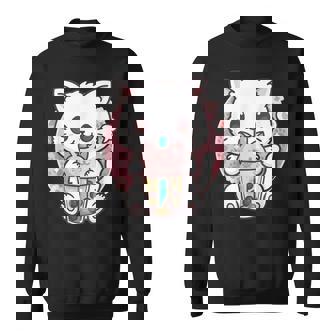 Boba Cat Boba Tea Bubble Tea Kawaii Anime Cat Kawaii Neko V2 Men Women Sweatshirt Graphic Print Unisex - Thegiftio