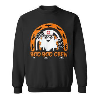 Boo Boo Crew Ghost Doctor Emt Halloween Nurse Sweatshirt - Seseable
