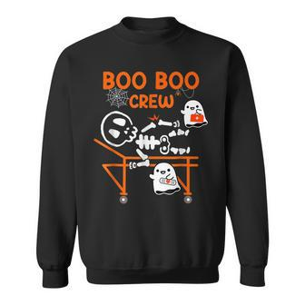 Boo Boo Crew Ghost Doctor Paramedic Emt Nurse Halloween Sweatshirt - Seseable