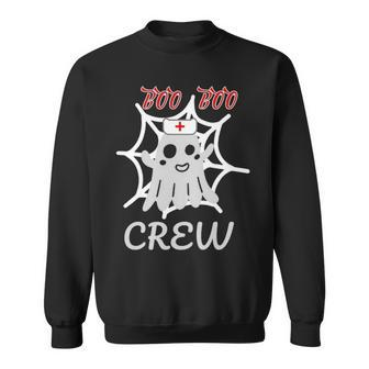 Boo Boo Crew Ghost Nurse Costume Funny Halloween Sweatshirt - Thegiftio UK