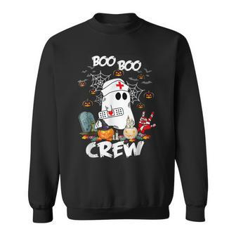 Boo Boo Crew Ghost Nurse Retro Halloween 2022 Nursing Rn Sweatshirt - Seseable