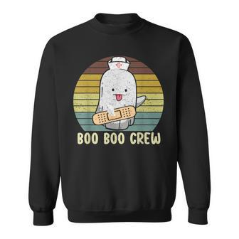 Boo Boo Crew Nurse Funny Ghost Women Halloween 2022 Men Women Sweatshirt Graphic Print Unisex - Thegiftio UK