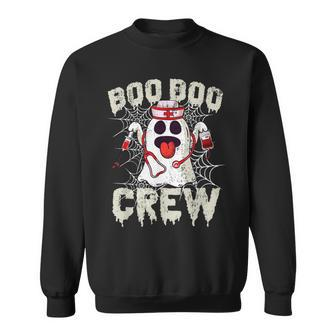 Boo Boo Crew Nurse Funny Ghost Women Halloween Nurse V3 Men Women Sweatshirt Graphic Print Unisex - Thegiftio UK