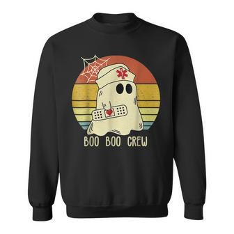 Boo Boo Crew Nurse Funny Ghost Women Halloween Nurse V4 Men Women Sweatshirt Graphic Print Unisex - Thegiftio UK