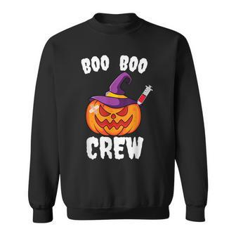 Boo Boo Crew Nurse Pumpkin Funny Halloween Ghost Costume Sweatshirt - Seseable