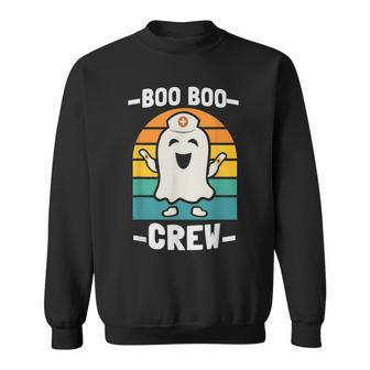 Boo Boo Crew Nurses Rn Ghost Women Nurse Halloween Sweatshirt - Seseable