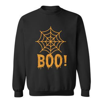 Boo Spider Web Halloween Quote Sweatshirt - Monsterry CA