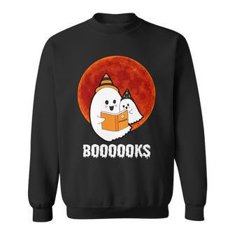Boooooks Funny Cute Halloween Book Graphic Design Printed Casual Daily Basic Sweatshirt