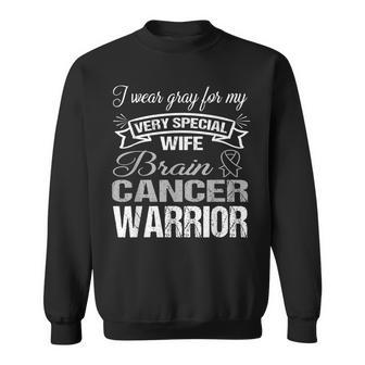 Brain Cancer I Wear Gray For My Wife Sweatshirt - Thegiftio UK