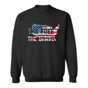 Brave Country Land Of The Free Because Of The Brave America Sweatshirt - Thegiftio UK