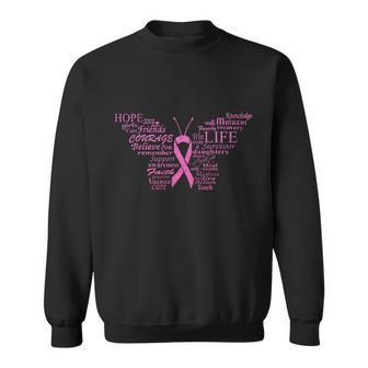 Breast Cancer Awareness Butterfly Ribbon Quotes Tshirt Sweatshirt - Monsterry AU