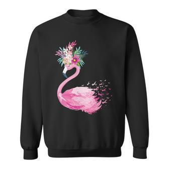 Breast Cancer Awareness Flamingo Floral Sweatshirt - Monsterry