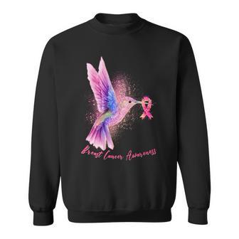 Breast Cancer Awareness Painted Hummingbird Tshirt Sweatshirt - Monsterry