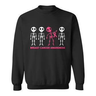 Breast Cancer Awareness Sleleton Halloween Quote Sweatshirt - Monsterry UK