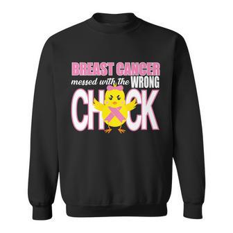 Breast Cancer Messed With The Wrong Chick Tshirt Sweatshirt - Monsterry