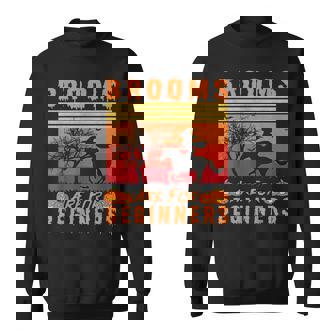 Brooms Are For Beginners Horse Witch Halloween Womens Girls Sweatshirt | Seseable CA