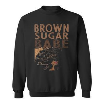 Brown Sugar Babe Black Pride S For Women Melanin Sweatshirt - Thegiftio UK