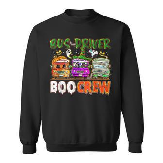 Bus Driver Boo Crew School Bus Driver Life Halloween Sweatshirt - Seseable
