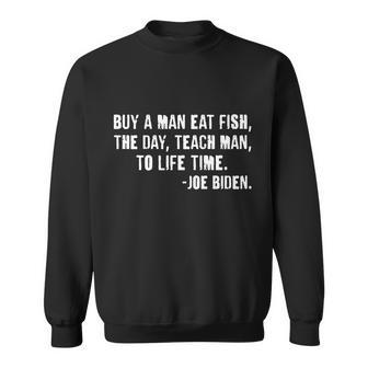 Buy A Man Eat Fish Joe Biden Sweatshirt - Thegiftio UK