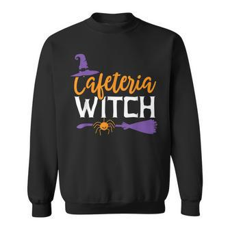Cafeteria Witch Funny Lunch Lady Halloween School Teacher Sweatshirt - Seseable