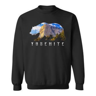 California Bear With Yosemite National Park Image Souvenir Sweatshirt - Seseable