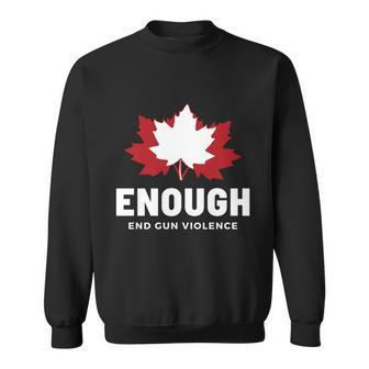Canada Flag End Gun Violence Awareness Day No Gun Violence Gift Graphic Design Printed Casual Daily Basic Sweatshirt - Thegiftio UK