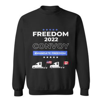 Canadian Truckers Freedom Over Fear No Mandates Convoy Sweatshirt - Monsterry DE