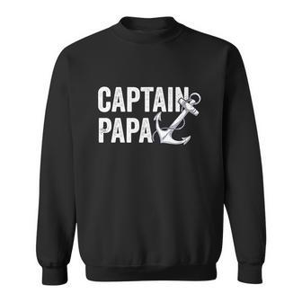 Captain Papa Pontoon Lake Sailor Fuuny Fishing Boating Sweatshirt - Monsterry AU