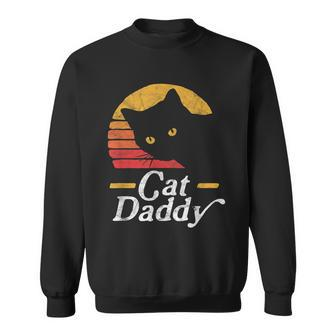Cat Daddy Vintage Eighties Style Cat Retro Distressed Graphic Design Printed Casual Daily Basic Sweatshirt - Thegiftio UK