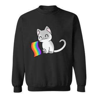 Cat Lgbt Rainbow Flag Pride Month Sweatshirt - Monsterry UK