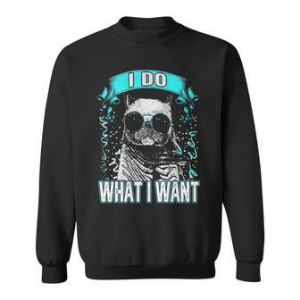 Cat Lover Gifts - Pet Owner Apparel - Kitten Gifts - I Do What I Want Sweatshirt - Thegiftio UK