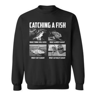Catching A Fish Sweatshirt - Seseable
