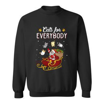 Cats For Everybody Cat Christmas Ugly Christmas Gift Graphic Design Printed Casual Daily Basic Sweatshirt - Thegiftio UK