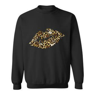 Cheetah Print Skinned Lips Tshirt Sweatshirt - Monsterry CA