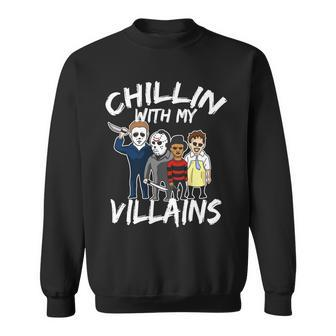 Chillin With My Villains Sweatshirt - Monsterry