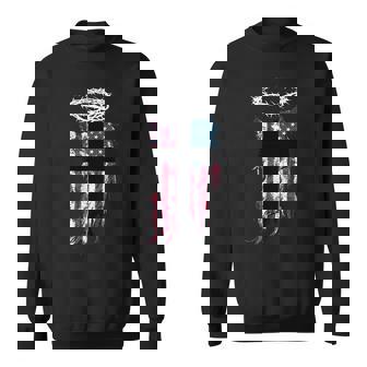 Christian Patriotic Usa Flag Tshirt Sweatshirt - Monsterry